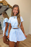 Polished Prism Skort Set Blue