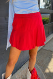 Sideline Skort Red