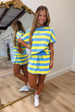 Lemon Sky 2 Piece Skort Set Yellow/Blue