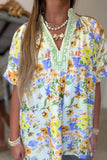 Umgee Blossom Lane Puff Sleeve Top Green