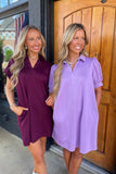 Go Team V Neck Dress Burgundy