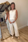 Equestrian Muse Buckle Pant Set Ecru