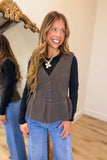 RD Style Roxi Cotton Core LS Top Black