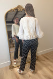 Lovely Lace Embroidered Top Cream