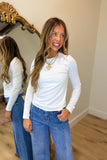 RD Style Roxi Cotton Core LS Top White