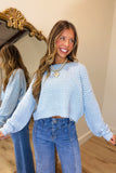 Fall Forward Sweater Ice Blue