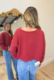 Fall Forward Sweater Deep Red