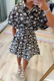 Nature’s Darling Embroidered Dress Brown