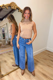 Aspen Chill Turtleneck Sweater Tank Taupe