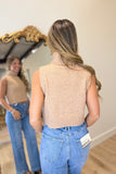 Aspen Chill Turtleneck Sweater Tank Taupe