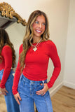 RD Style Brida Low Back LS Top Red