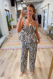 Wild Side Bow Back Top Zebra