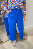 Multiples Drawstring Pants Electric Blue