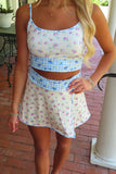 Vintage Floral Athletic Skort Set Yellow