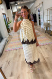 Lively Lace Polka Dot Skirt Set