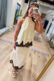 Lively Lace Polka Dot Skirt Set
