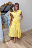 Stella Sleeveless Cinched Dress Yellow