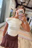 Natural Beauty Asymmetric Sweater Tank Cream