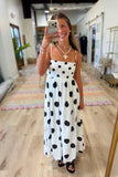Dashing in Dots Dress White