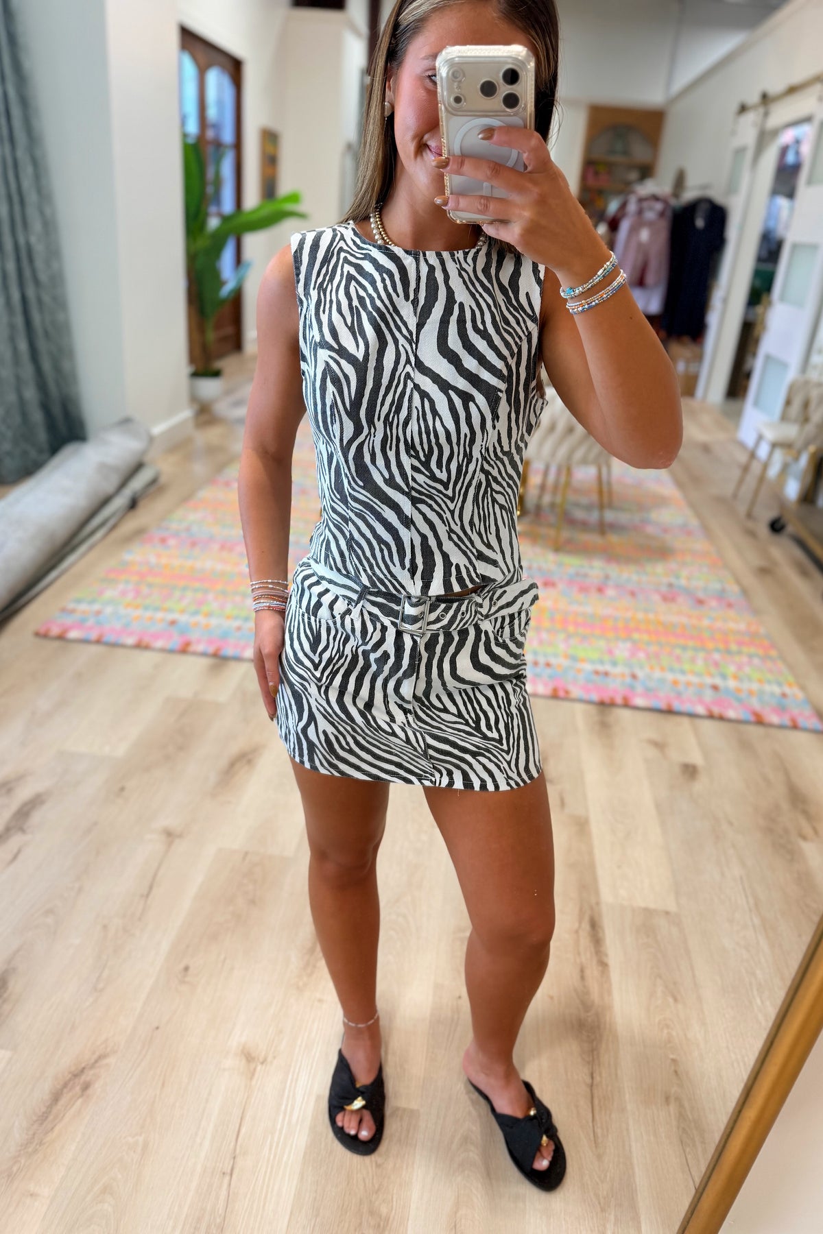 Untamed Skirt Set Zebra