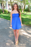 Party Please Tube Dress Blue