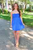 Party Please Tube Dress Blue
