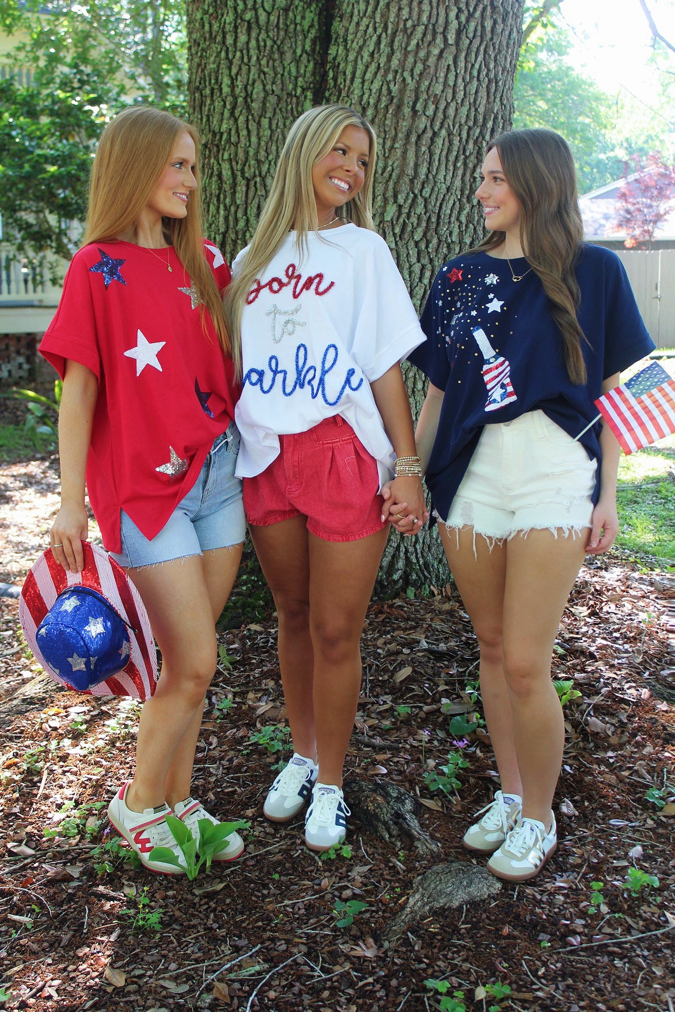 Mudpie OS Patriotic Tee Navy