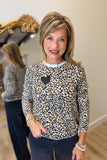 Renuar Reversible Leopard Print Sweater