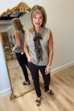 Charlie B 5 Pocket Stretch Pants Coffee