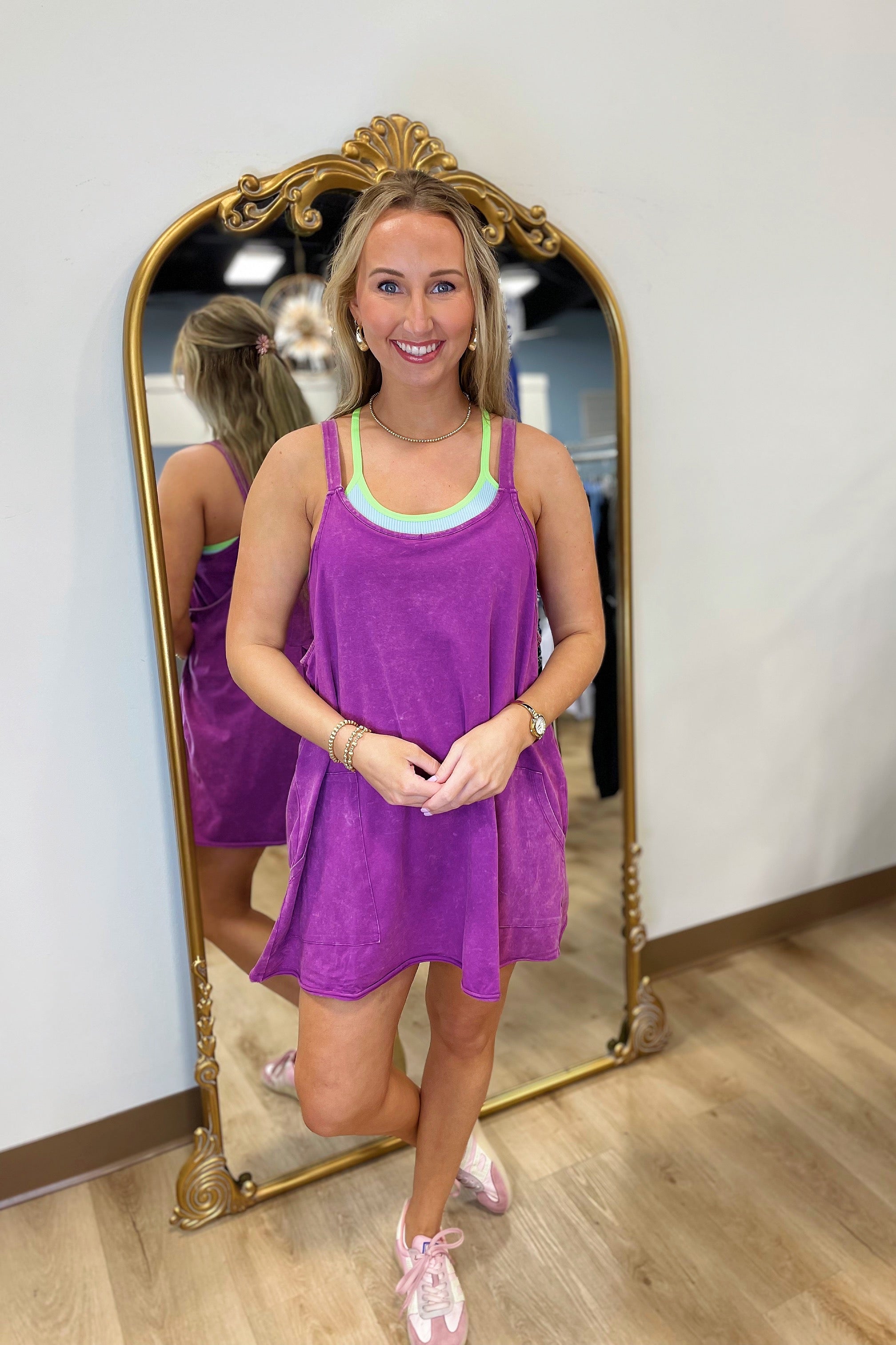 Cozumel Sporty Romper Dress Orchid