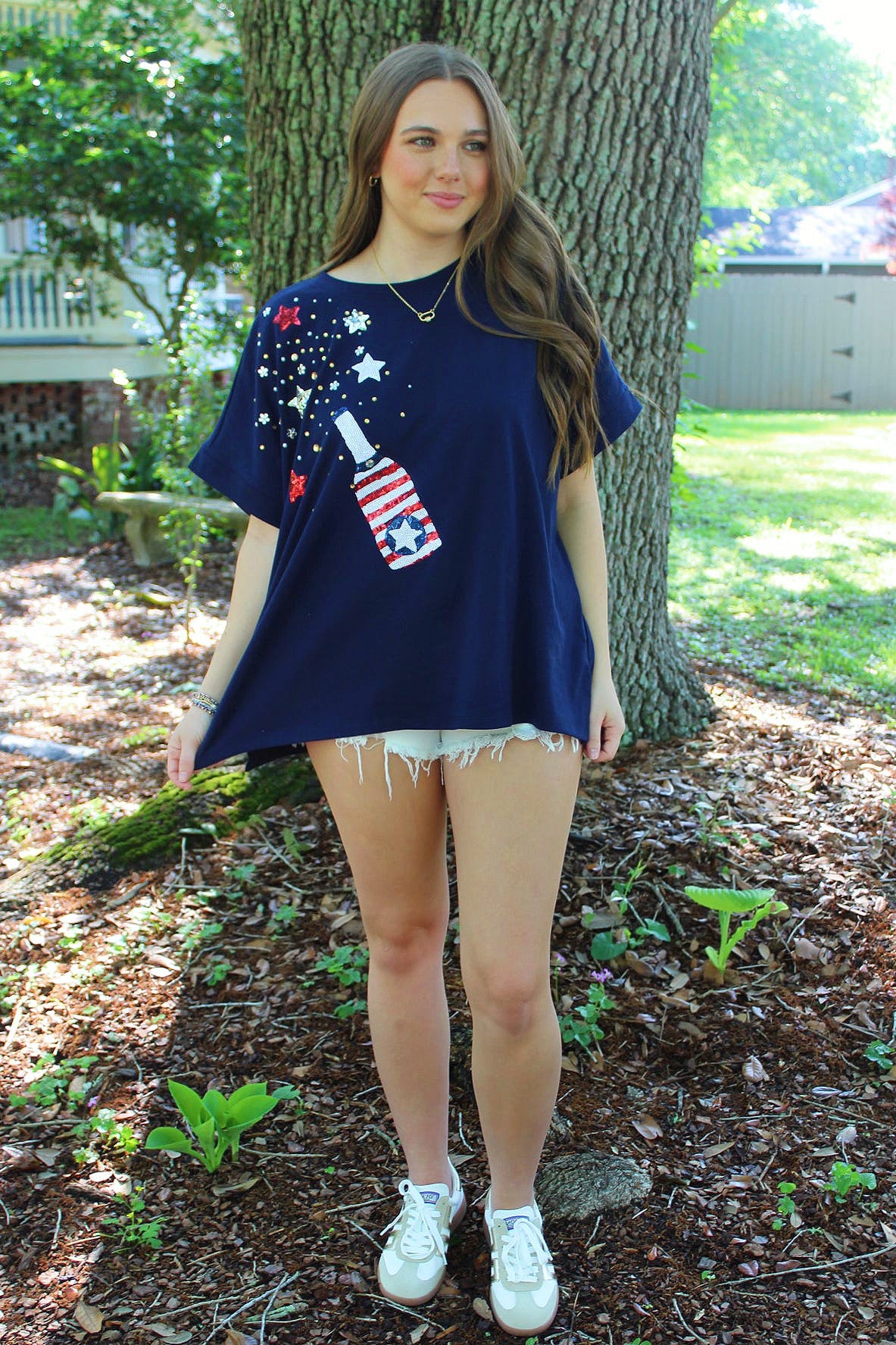 Mudpie OS Patriotic Tee Navy