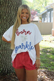 Mudpie OS Born To Sparkle Tee White