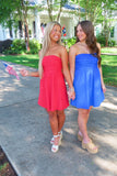 Party Please Tube Dress Blue