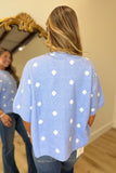 Round of Applause Dot Cardigan Blue