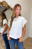 Delaney Drop Shoulder Cable Knit Sweater Ivory