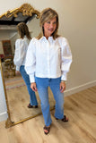Renuar Jean w Chain Detail Blue Wash