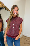 Bulldog Dash Sweater Vest Maroon