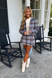 Plaid and Polished Belted Skort