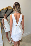 Courthouse Couture V Neck Dress w Bow White