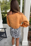Autumn Safari Zebra Belted Mini Skirt