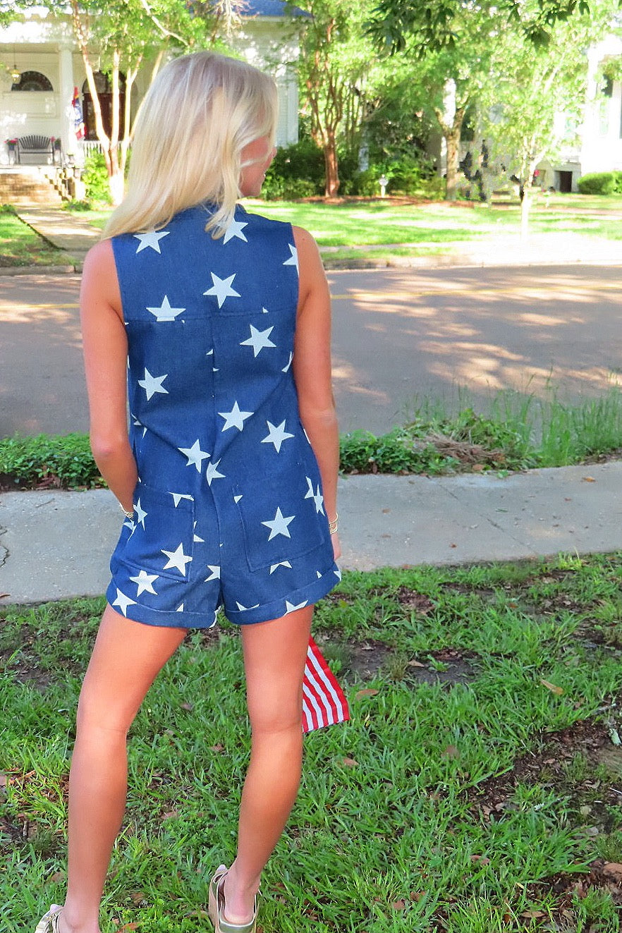 American Babe Star Denin Romper
