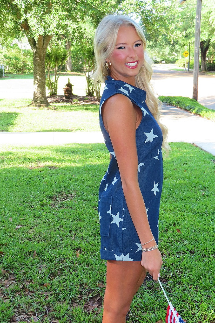 American Babe Star Denin Romper