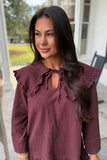 Plymouth Charm Peter Pan Collar Dress Wine