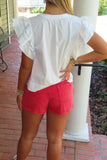 Flutter Me Pretty Top White