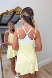 Double Layered Athletic Dress Yellow