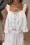 Ditsy Darling Floral Skirt Set Cream