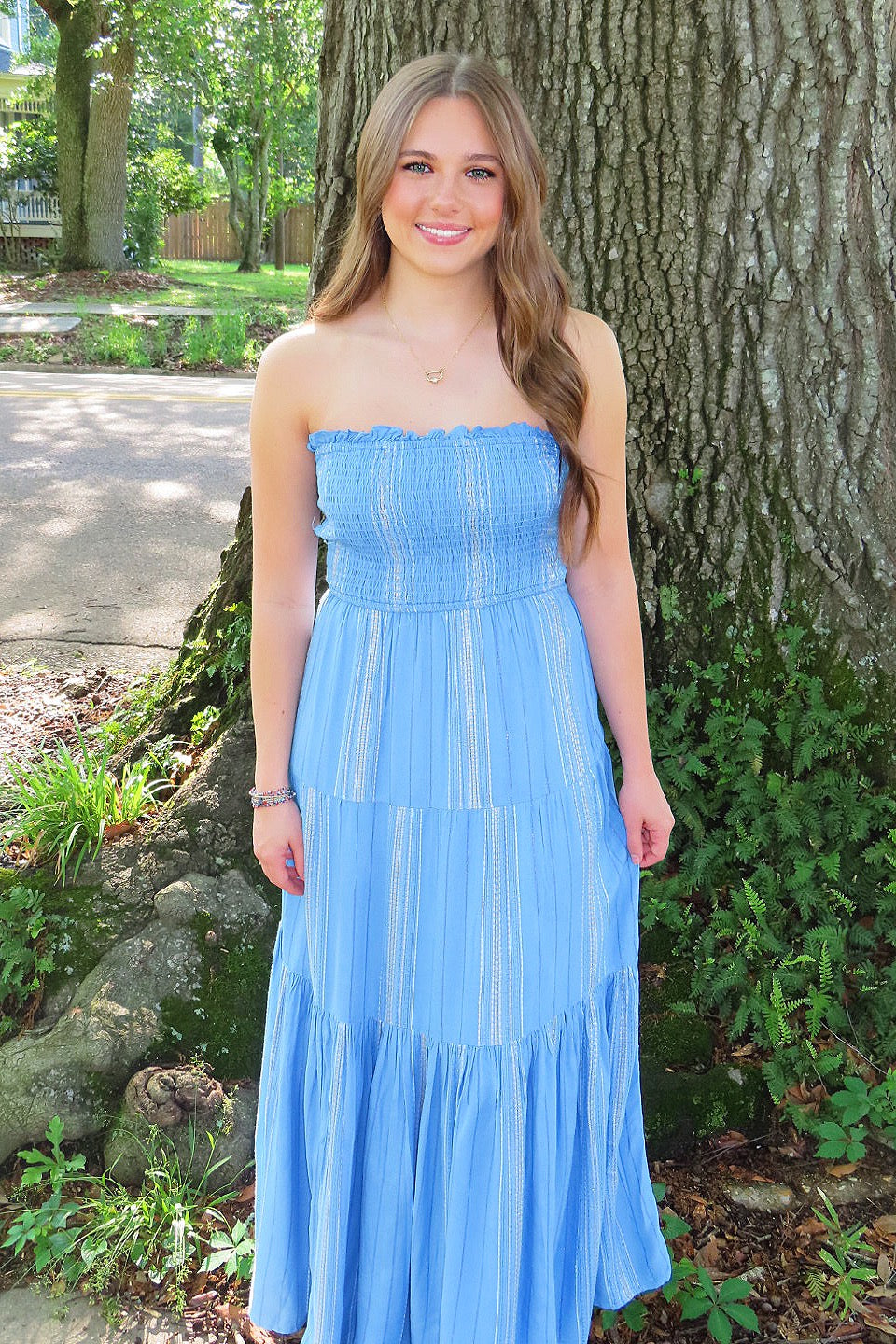 Elan Breezy Beauty Maxi Dress Blue