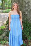 Elan Breezy Beauty Maxi Dress Blue