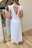 Amy Jane London Isolde Maxi Dress Blue Pink