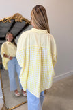 Picnic Special Gingham Oversized Shirt Yellow